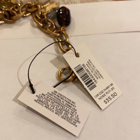 Chico’s CWP Gold Charmy Bracelet - Picture 3 of 3